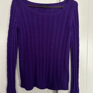 American Eagle Purple Cableknit Sweater XS
